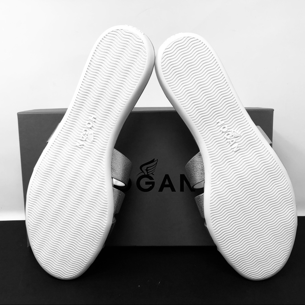 HOGAN SILVER METALLIC SLIDES - Picture 7 of 9